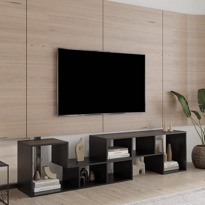 L Shape TV Console Stand Bookcase Storage Rack by DailySale