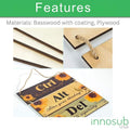 Three Piece Sublimation Blank Wall Hanging Wood Sign with Hemp Rope by INNOSUB USA