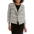 Kasper Stripe Tweed Jacquard Jacket by Vanessa Jane