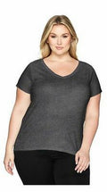 Clementine Apparel Womens Ladies Curvy Plus V-Neck T-Shirt by Vanessa Jane