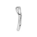 Lab Diamond Swirl Heart Chain Slide Pendant 14k White Gold by Fine Color Jewels