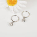 Lab Diamond TearDrop Hoop Earrings by Fine Color Jewels
