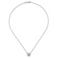 Lab Grown Diamond 14K Halo Heart Gold Necklace 1 1/5 ctw by Fine Color Jewels