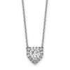Lab Grown Diamond 14K Halo Heart Gold Necklace 1 1/5 ctw
