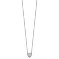 Lab Grown Diamond 14K Halo Heart Gold Necklace 1 1/5 ctw by Fine Color Jewels