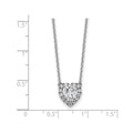 Lab Grown Diamond 14K Halo Heart Gold Necklace 1 1/5 ctw by Fine Color Jewels
