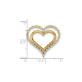 Lab Grown Diamond Double Heart in Heart Pendant 14k Gold by Fine Color Jewels