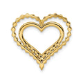 Lab Grown Diamond Double Heart in Heart Pendant 14k Gold by Fine Color Jewels