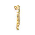 Lab Grown Diamond Double Heart in Heart Pendant 14k Gold by Fine Color Jewels