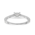 Lab Grown Diamond East-West Oval Pave Engagement Ring by Fine Color Jewels