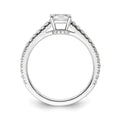 Lab Grown Diamond East-West Oval Pave Engagement Ring by Fine Color Jewels