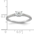 Lab Grown Diamond East-West Oval Pave Engagement Ring by Fine Color Jewels