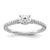 Lab Grown Diamond East-West Oval Pave Engagement Ring