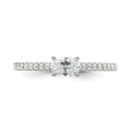 Lab Grown Diamond East-West Oval Pave Engagement Ring by Fine Color Jewels