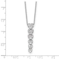 Lab Grown Diamond Hearts Drop Necklace 14K Gold by Fine Color Jewels