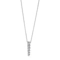 Lab Grown Diamond Hearts Drop Necklace 14K Gold by Fine Color Jewels