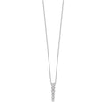 Lab Grown Diamond Hearts Drop Necklace 14K Gold by Fine Color Jewels
