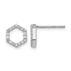 Lab Grown Diamond Hexagon Studs Earrings