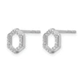Lab Grown Diamond Hexagon Studs Earrings by Fine Color Jewels