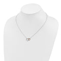 Lab Grown Diamond Interlocking Heart Necklace 14k Gold by Fine Color Jewels