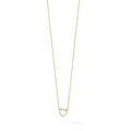 Lab Grown Diamond Open Heart Necklace 1/5 ctw by Fine Color Jewels