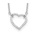Lab Grown Diamond Open Heart Necklace 1/5 ctw by Fine Color Jewels