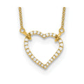 Lab Grown Diamond Open Heart Necklace 1/5 ctw by Fine Color Jewels