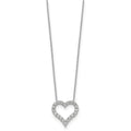 Lab Grown Diamond Open Heart Necklace Gold 1ctw by Fine Color Jewels