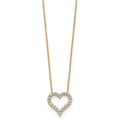 Lab Grown Diamond Open Heart Necklace Gold 1ctw by Fine Color Jewels