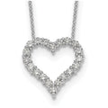 Lab Grown Diamond Open Heart Necklace Gold 1ctw by Fine Color Jewels