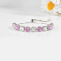 Lab Grown Pink Sapphire Tennis Bracelet by Fine Color Jewels