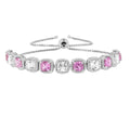 Lab Grown Pink Sapphire Tennis Bracelet by Fine Color Jewels