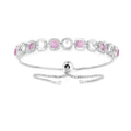 Lab Grown Pink Sapphire Tennis Bracelet by Fine Color Jewels