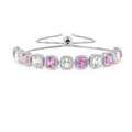 Lab Grown Pink Sapphire Tennis Bracelet by Fine Color Jewels