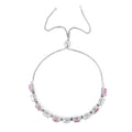 Lab Grown Pink Sapphire Tennis Bracelet by Fine Color Jewels