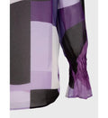 Calvin Klein Pleated-Sleeve Abstract-Print Top, Size Small by Vanessa Jane