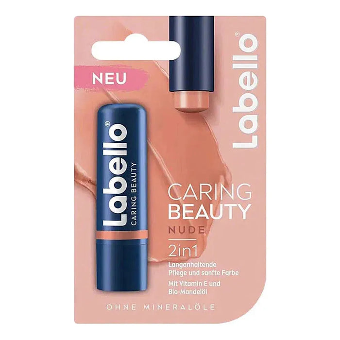 Labello Caring Beauty Nude 2 in 1 Lip Balm 4.8g by Pasteur Pharmacy