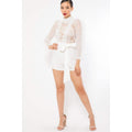 Lace And Crochet Top Detailed Fashion Romper by DailySale