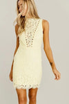 Lace Detail Dress Light Yellow