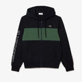 Lacoste Men's Colorblock Logo Zip-Up Long Sleeve Hoodie by I-Max Fashions
