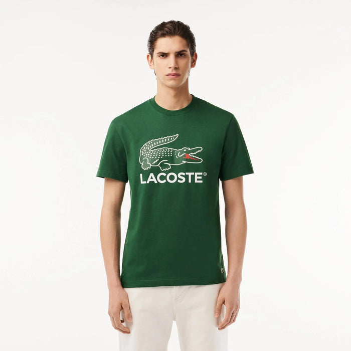 Lacoste Men's Cotton Jersey Signature Print T-Shirt by I-Max Fashions