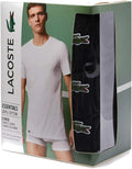 Lacoste Men's Essentials 3 Pack 100% Cotton Regular Fit Crew Neck T-Shirts by I-Max Fashions