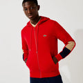 Lacoste Men's Hooded Colorblock Fleece Zip Sweatshirt by I-Max Fashions