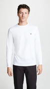 Lacoste Men's Long Sleeve Jersey Pima Regular Fit Crewneck T-Shirt