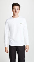 Lacoste Men's Long Sleeve Jersey Pima Regular Fit Crewneck T-Shirt by I-Max Fashions