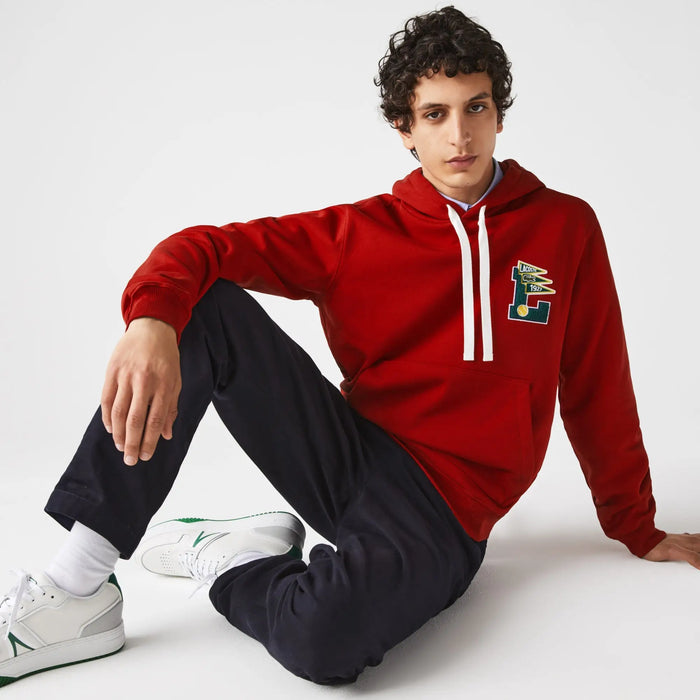 Lacoste Men’s Pennants L Badge Hooded Cotton Fleece Sweatshirt by I-Max Fashions