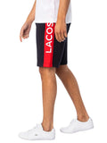 Lacoste Men's Regular Fit Cotton Fleece Colorblock Shorts by I-Max Fashions