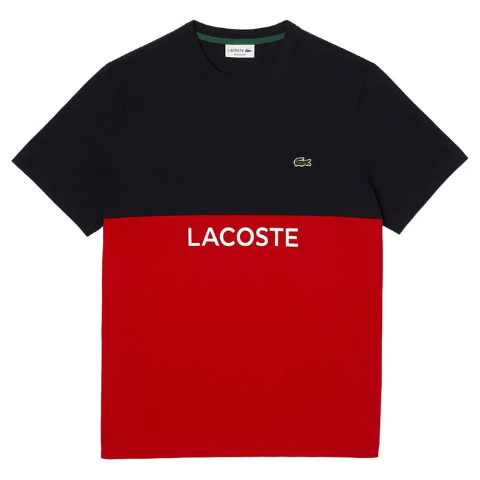 Lacoste Men's Regular Fit Cotton Jersey Colorblock T-Shirt by I-Max Fashions