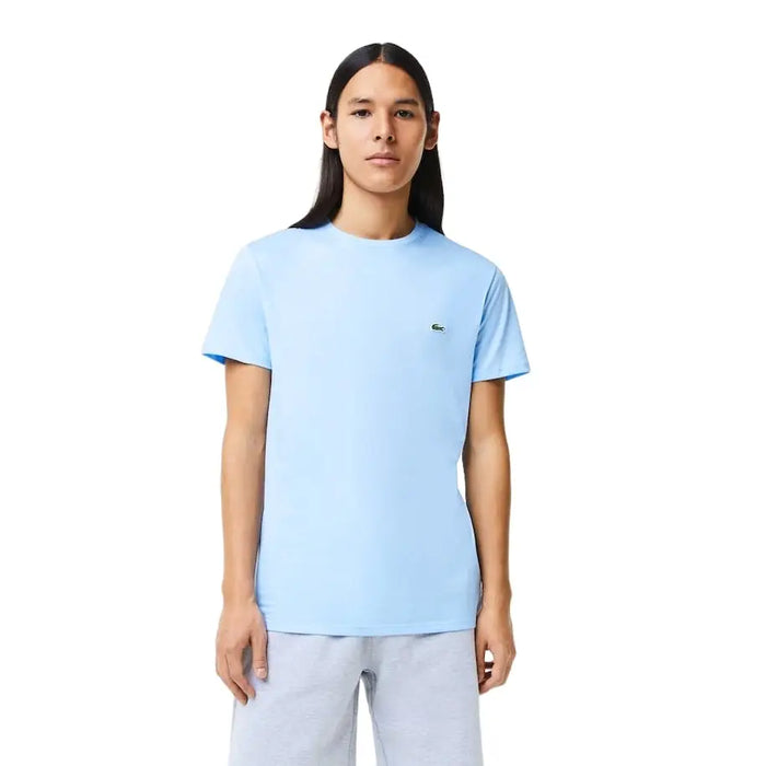 Lacoste mens Short Sleeve Crew Neck Pima Cotton Jersey T-shirt by I-Max Fashions