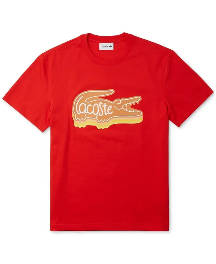 Lacoste Men's Short Sleeve Crewneck Logo Graphic T-Shirt by I-Max Fashions